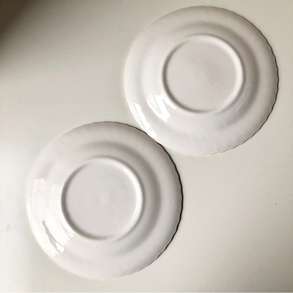 Scio Pottery Dorset Dinner Plates Set of 2 Pink Roses Pattern USA Mid Century - Picture 6 of 9